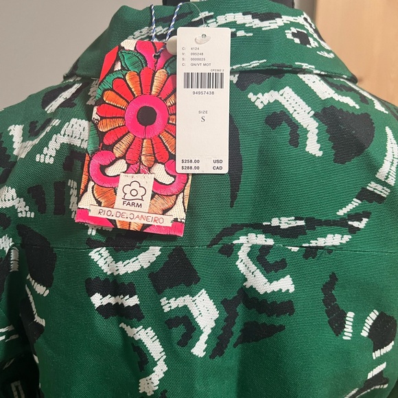 FARM Rio Green and Black Long Sleeve Jumpsuit - Picture 3 of 3